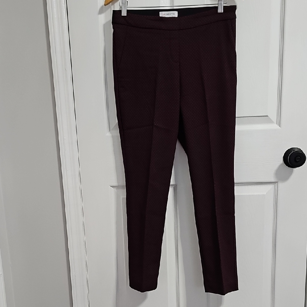 Liz Claiborne Dark Burgundy Ankle Pants